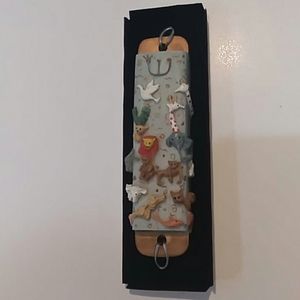 Hand Painted Noah's Ark Mezuzah including scroll